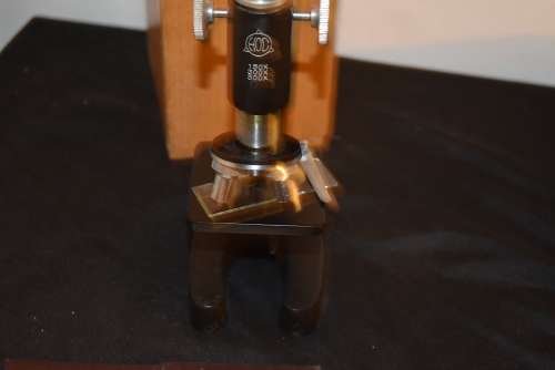 Boxed Microscope. Slides and Extra's