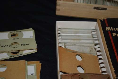 Boxed Microscope. Slides and Extra's