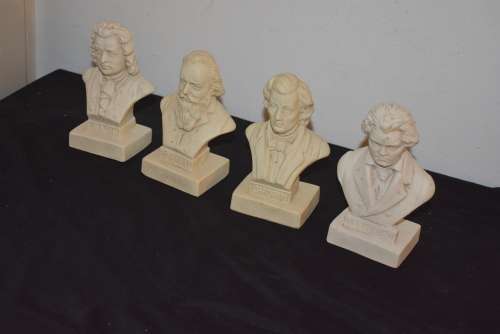 4 Hard Plastic Music Figures