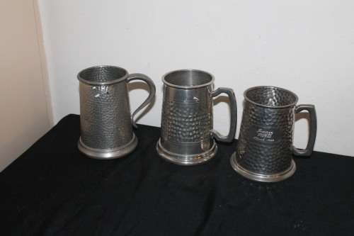 3 Pewter Mugs
