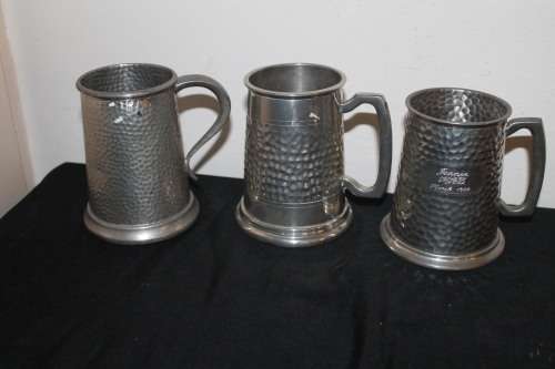 3 Pewter Mugs