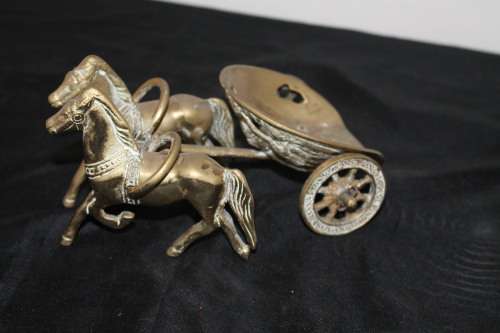 Brass Horse and Carriage