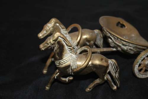 Brass Horse and Carriage