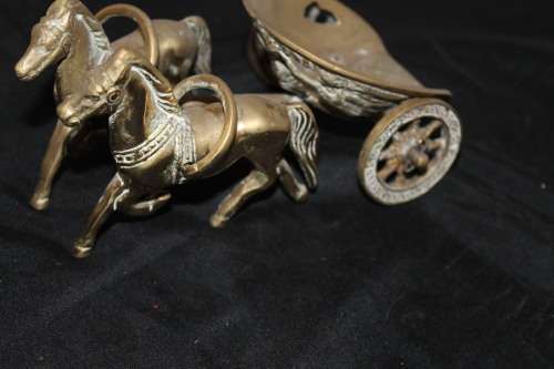 Brass Horse and Carriage