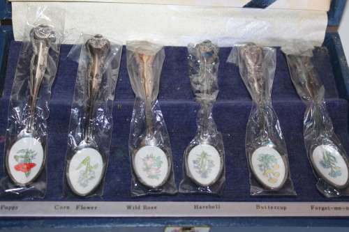 Teaspoons with Flowers