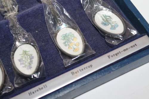 Teaspoons with Flowers