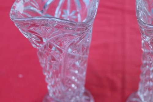 2 Cut Glass Vases