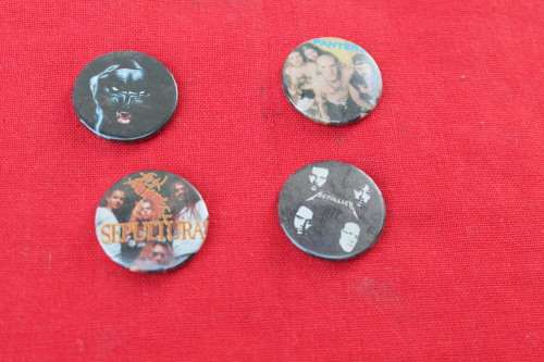 4 Pin Badges Metallica, Pantera