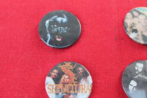 4 Pin Badges Metallica, Pantera