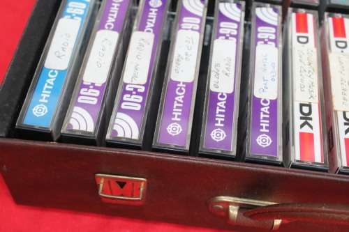 Cassette Tape Holder with Pre Recorded Cassettes