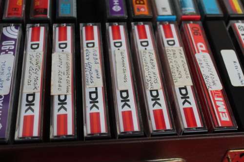 Cassette Tape Holder with Pre Recorded Cassettes