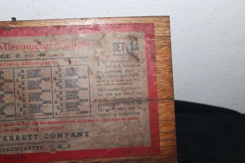 The Starrett Micrometer Caliper Set AA