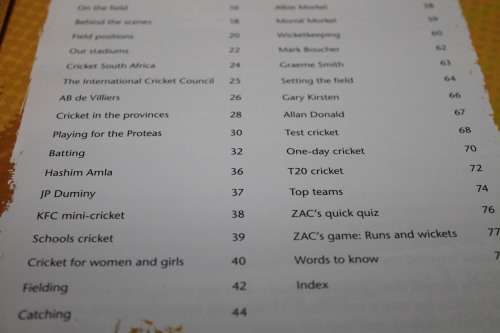 Play Cricket Zac's Official Guide to Cricket in SA