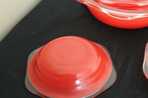 Retro Red Phoenix Pudding Set