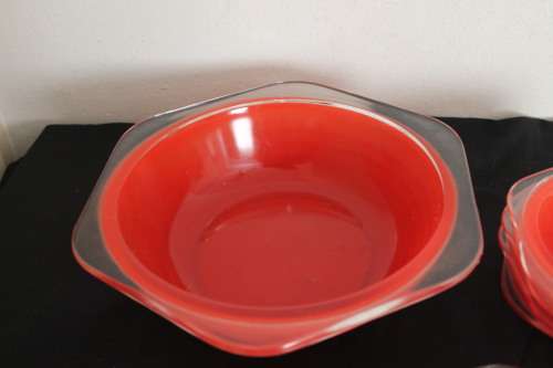 Retro Red Phoenix Pudding Set
