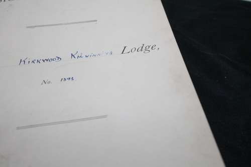 Free Masons Log Book Lodge 1393