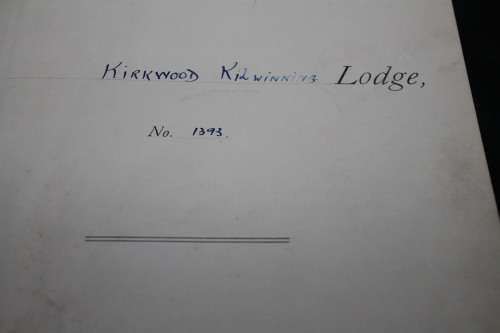 Free Masons Log Book Lodge 1393