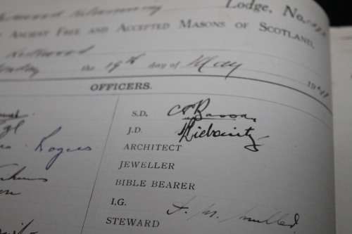 Free Masons Log Book Lodge 1393