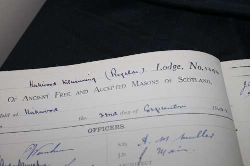 Free Masons Log Book Lodge 1393
