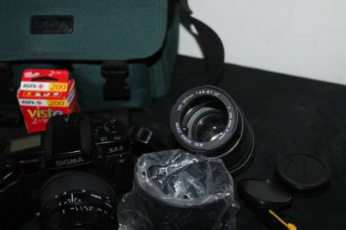 Sigma SA5 Film Camera with 2 Lenses