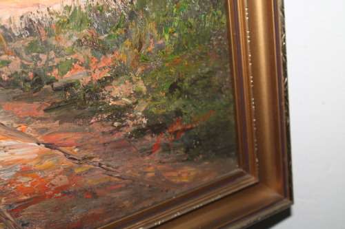 Oil Painting Farm Scene