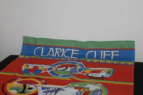 Clarice Cliff Teacup Design Kitchen Towel