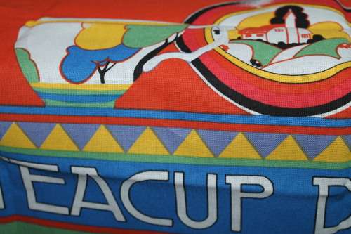 Clarice Cliff Teacup Design Kitchen Towel