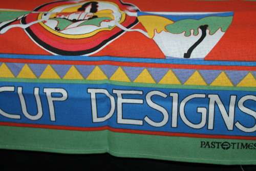 Clarice Cliff Teacup Design Kitchen Towel