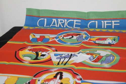Clarice Cliff Teacup Design Kitchen Towel