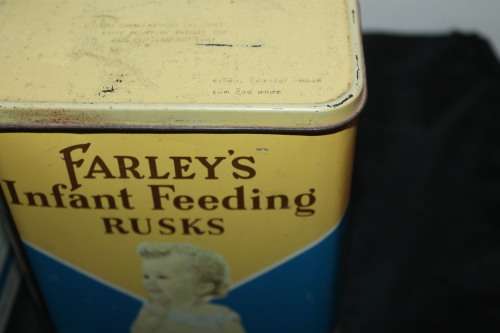 2 x Farley`s infant Feeding Rusk Tins