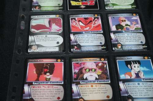 9 x Dragonaball Z Trading Cards