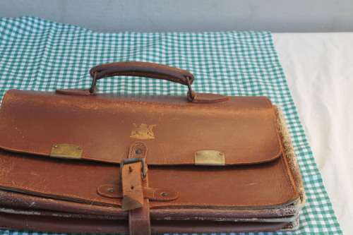Leather Briefcase marked Dept of Education