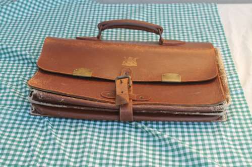 Leather Briefcase marked Dept of Education
