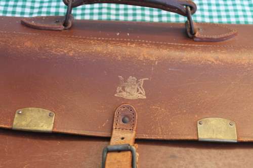 Leather Briefcase marked Dept of Education