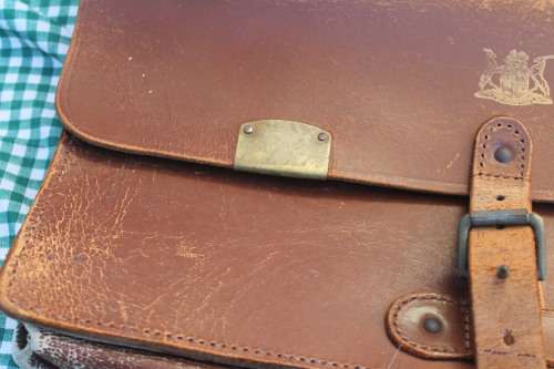 Leather Briefcase marked Dept of Education