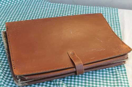 Leather Briefcase marked Dept of Education