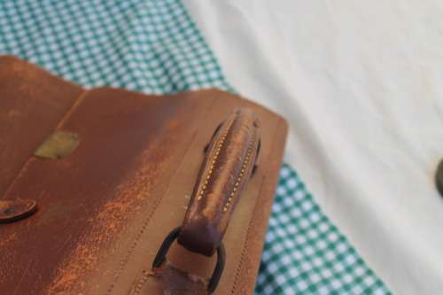 Leather Briefcase marked Dept of Education