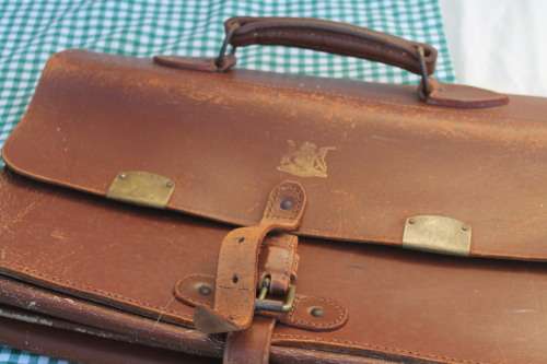 Leather Briefcase marked Dept of Education