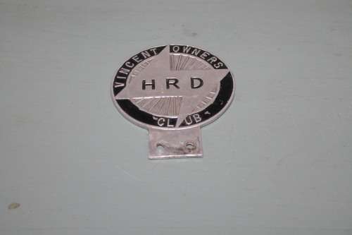 Vincent Owners Club Badge Motorcycle
