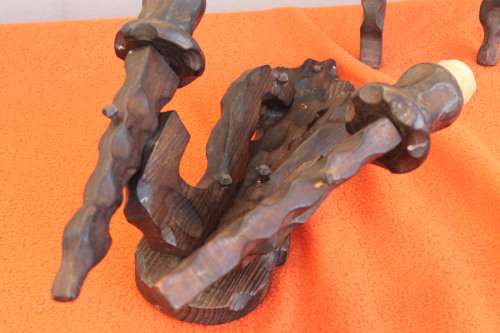 2 Wooden Wall Candle Holders