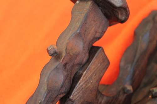 2 Wooden Wall Candle Holders
