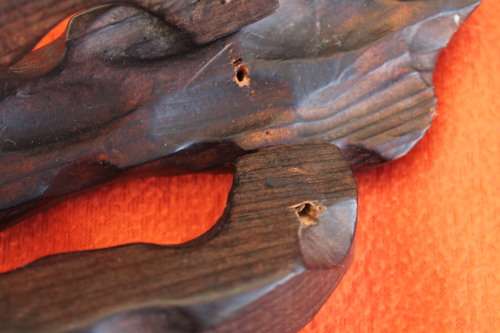 2 Wooden Wall Candle Holders