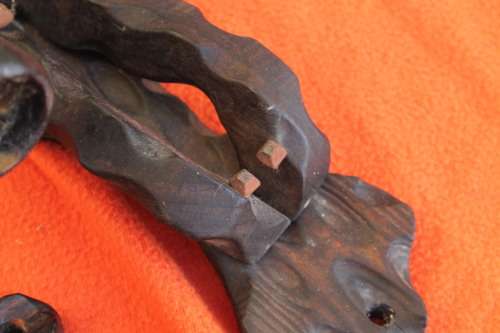 2 Wooden Wall Candle Holders