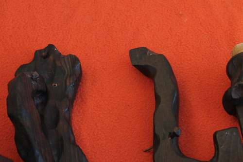2 Wooden Wall Candle Holders
