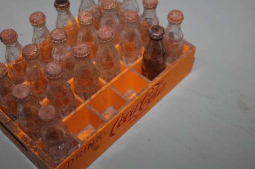 Mini Coke Crate with Bottles