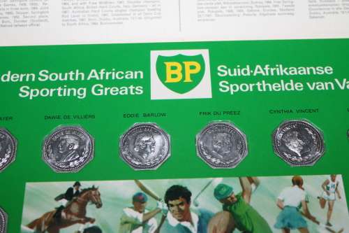 Modern south African Sporting Greats BP Tokens