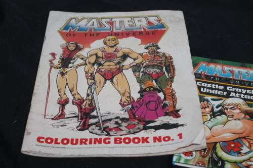MOTU He Man Coloring in Book and Reading Book