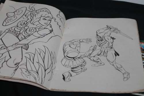 MOTU He Man Coloring in Book and Reading Book