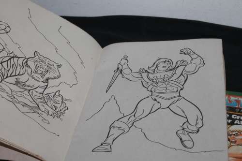 MOTU He Man Coloring in Book and Reading Book