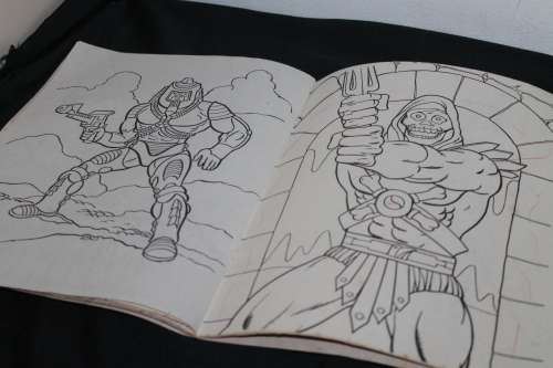 MOTU He Man Coloring in Book and Reading Book